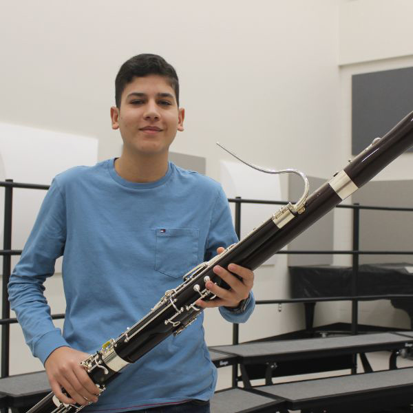  Student with a bassoon